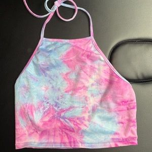 Cropped tye dye top